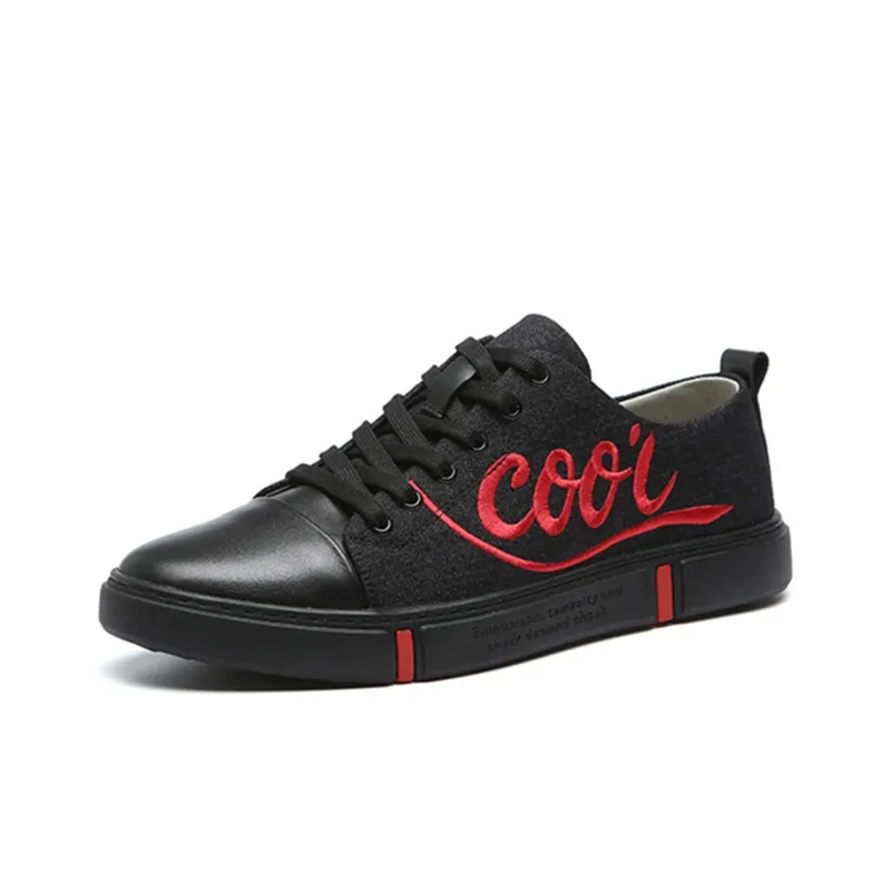 YEDANI Low Top Skateboard Shoes Men's Black-1