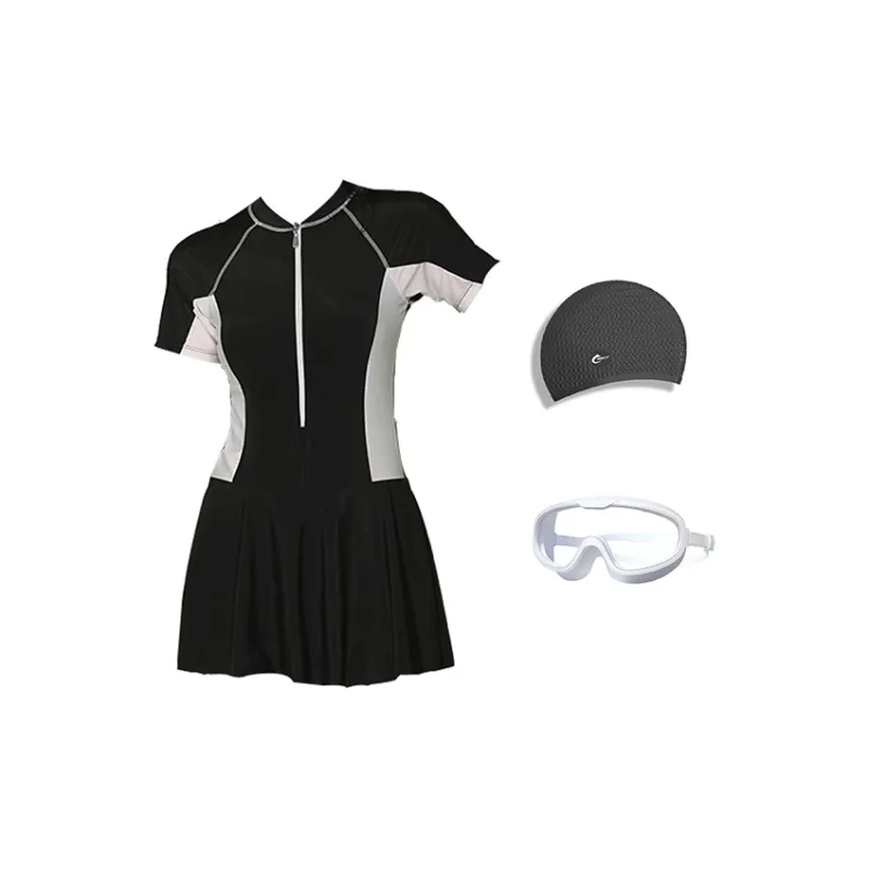 LEACCO Swimming Sets Polyamide Polyester Elastane Pool Women's Black-2