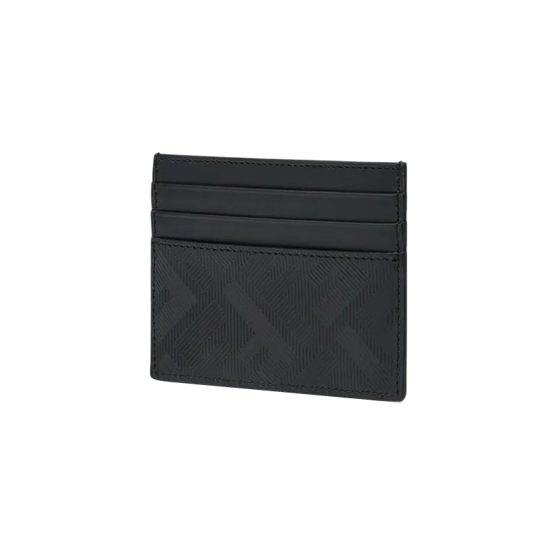 FENDI Calfskin Card Holder Men's Black-1