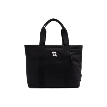KARL LAGERFELD Recycled Polyamide Tote Bag, Shopping Bag, Handbag Women's Black