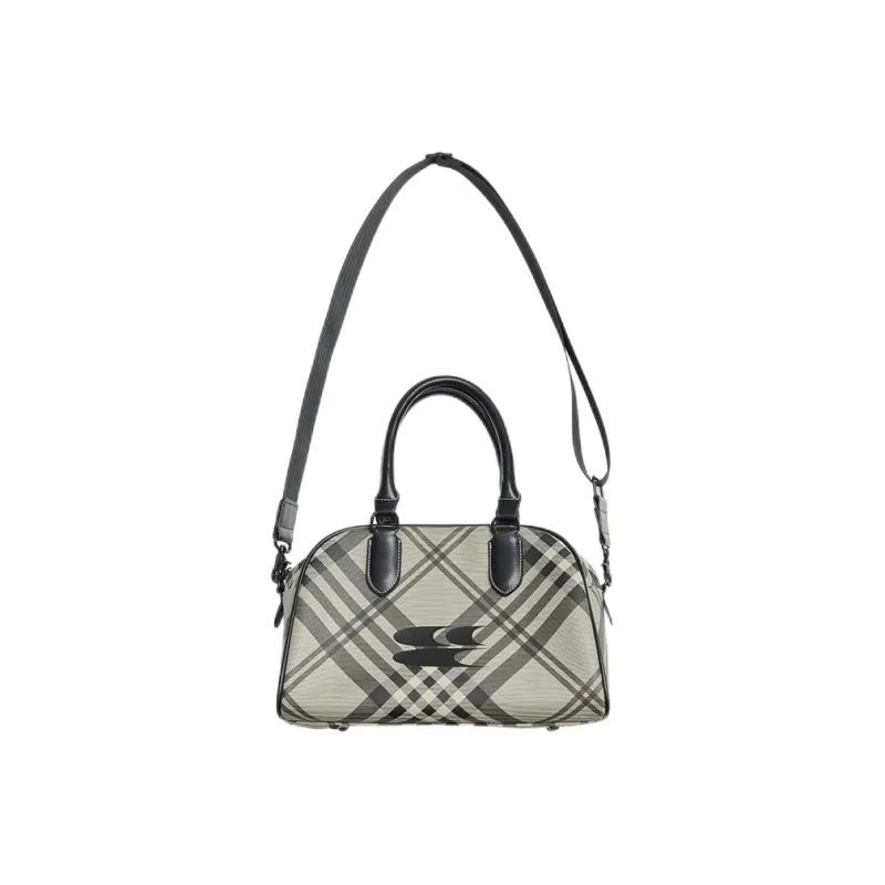 Crying Center PU Boston Bag Crossbody Bags Handbags Large Size Unisex Black Blue Brown Pink Plaid-0