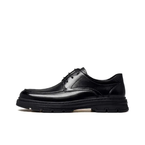 CAMEL Dress Shoes Men Low-Top Black