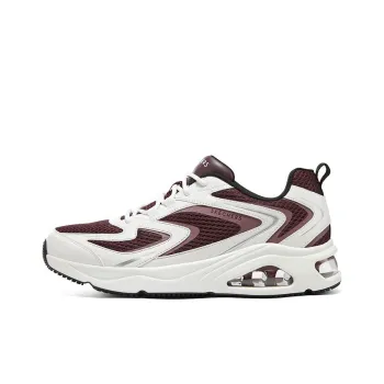 Skechers Uno Cushioning Anti Slip And Wear Resistant Low Top Running Shoes Men's White Red