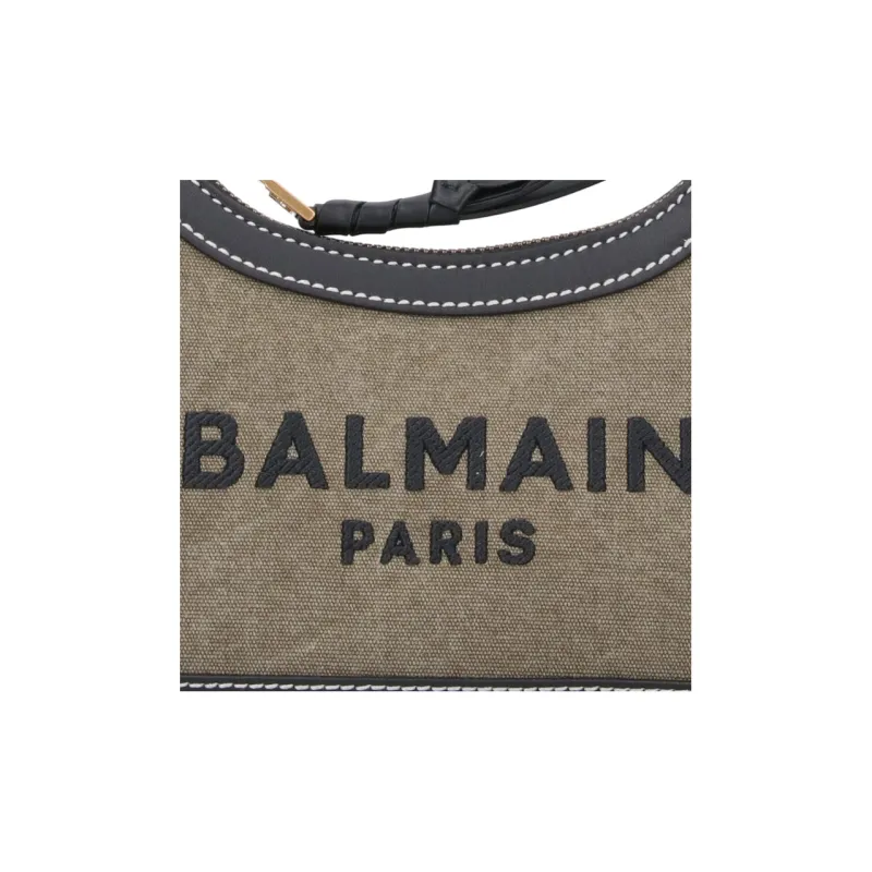 BALMAIN B ARMY Cotton Calfskin Handbag, Shoulder Bag Women's-4
