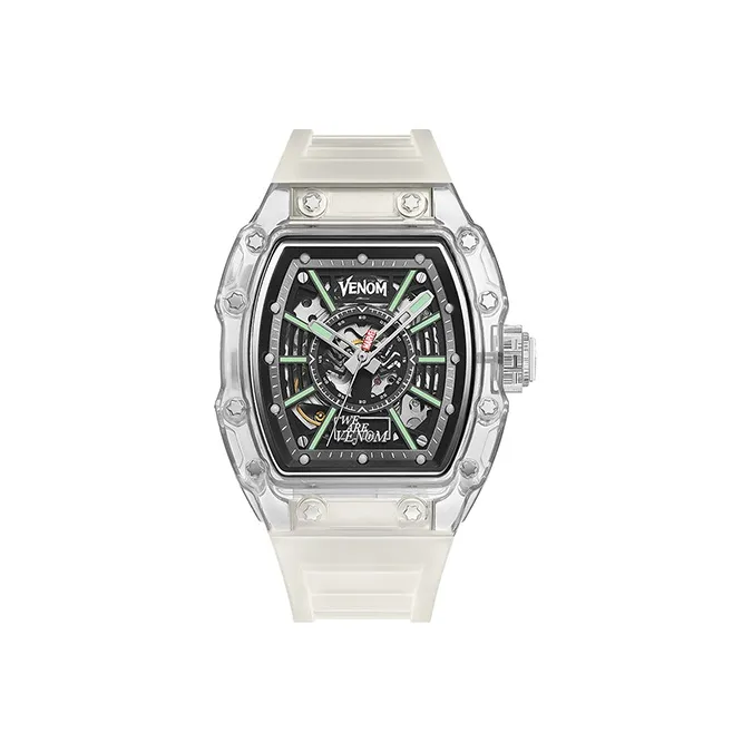 MARVEL Hero Collection Mechanical Movement Silicone Strap Watch Men's Watches Black Dial M-6072-3