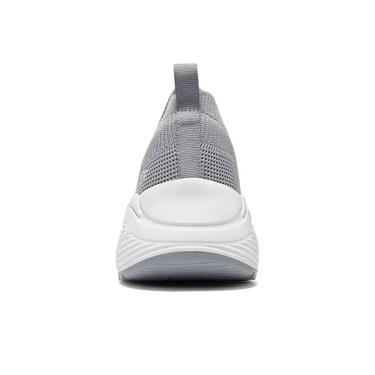 Skechers Cushioned Wear Resistant Breathable Low Top Casual Shoes Men's Gray-4