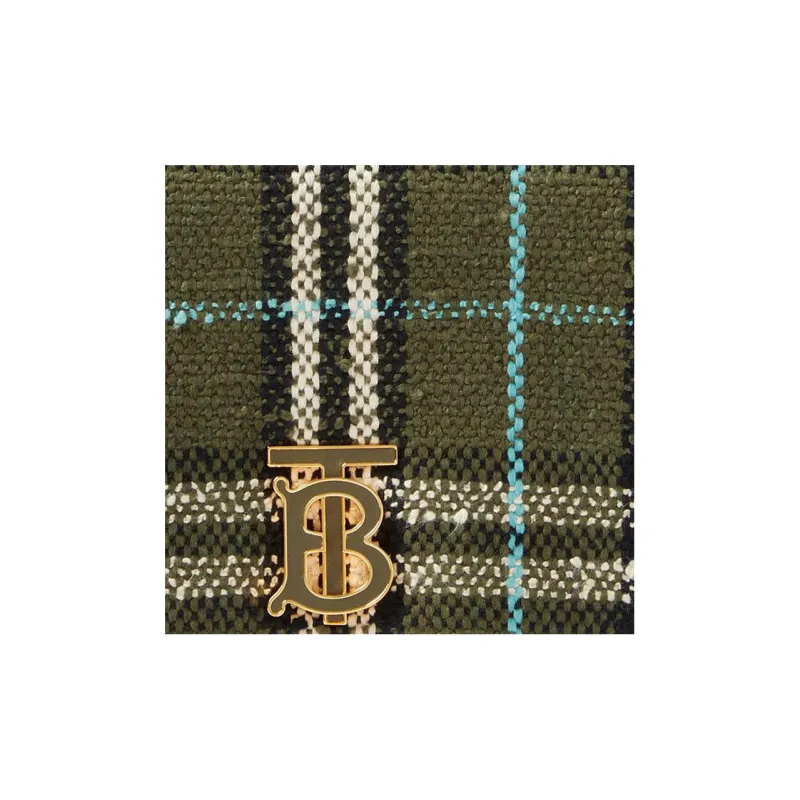 Burberry Terry Cloth Shoulder Bag, Crossbody Bag Trumpets Women's Olive Green-4