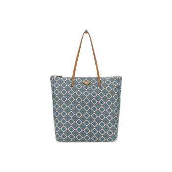 PRADA Recycled Nylon Tote Bag Shopping Bag Shoulder Bag Handbag Women's Denim Blue