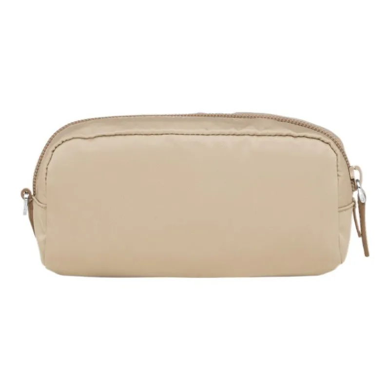 PRADA Re-Nylon Fabric Handheld Makeup Bag Toiletry Bag Regular Women's Beige-2