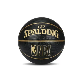 SPALDING PU Basketball Black Gold Size 7 Match Men's