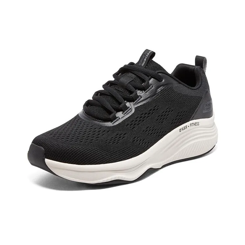 Skechers D'lux Fitness Cushioning Anti Slip And Wear Resistant Low Top Casual Running Shoes Men's Black White-2