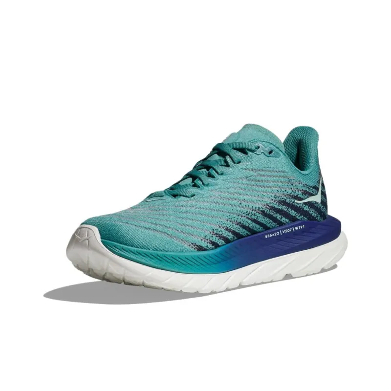 HOKA ONE ONE Mach 5 Anti Slip Wear Resistant Low Top Running Shoes Women's Cyan-2