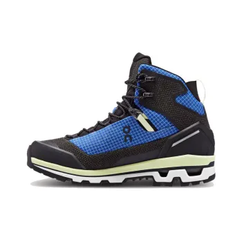 On Cushioned Slip Resistant Abrasion Resistant High Top Running Shoes Men's Blue Black