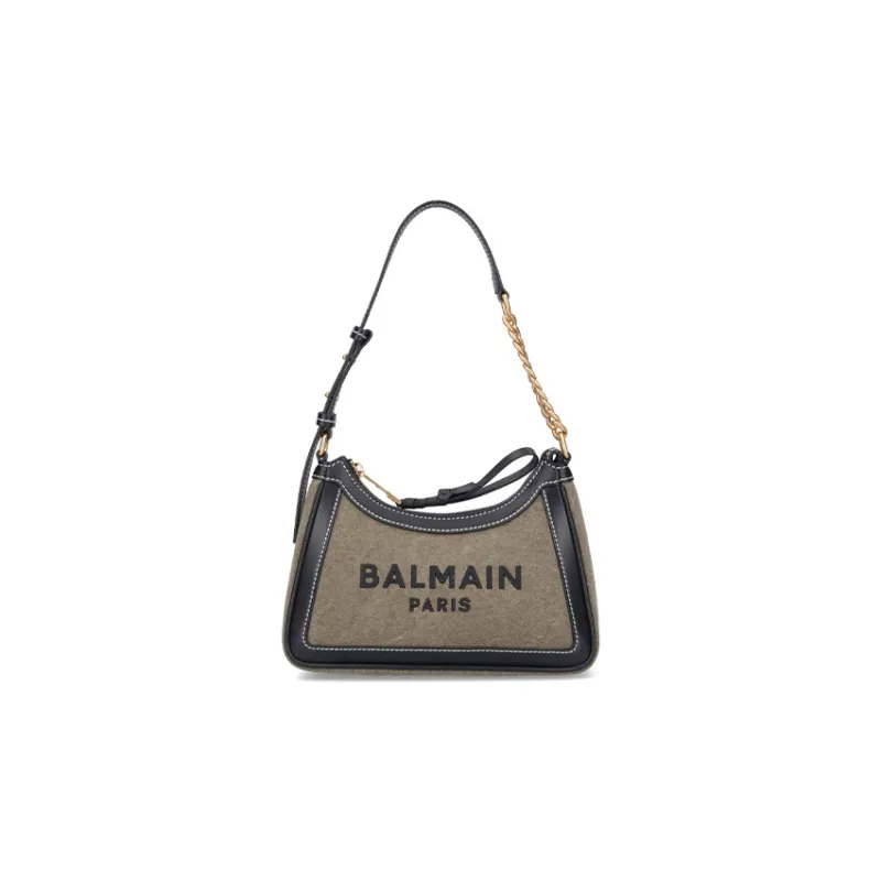 BALMAIN B ARMY Cotton Calfskin Handbag, Shoulder Bag Women's-0