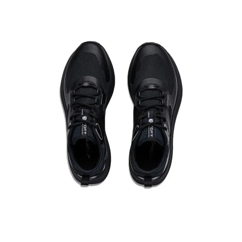 LiNing SOFT GO Go Slip Resistant Low Top Casual Shoes Men's Black-3