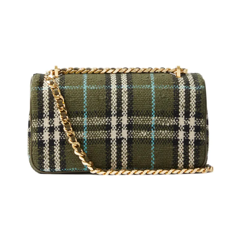 Burberry Terry Cloth Shoulder Bag, Crossbody Bag Trumpets Women's Olive Green-2