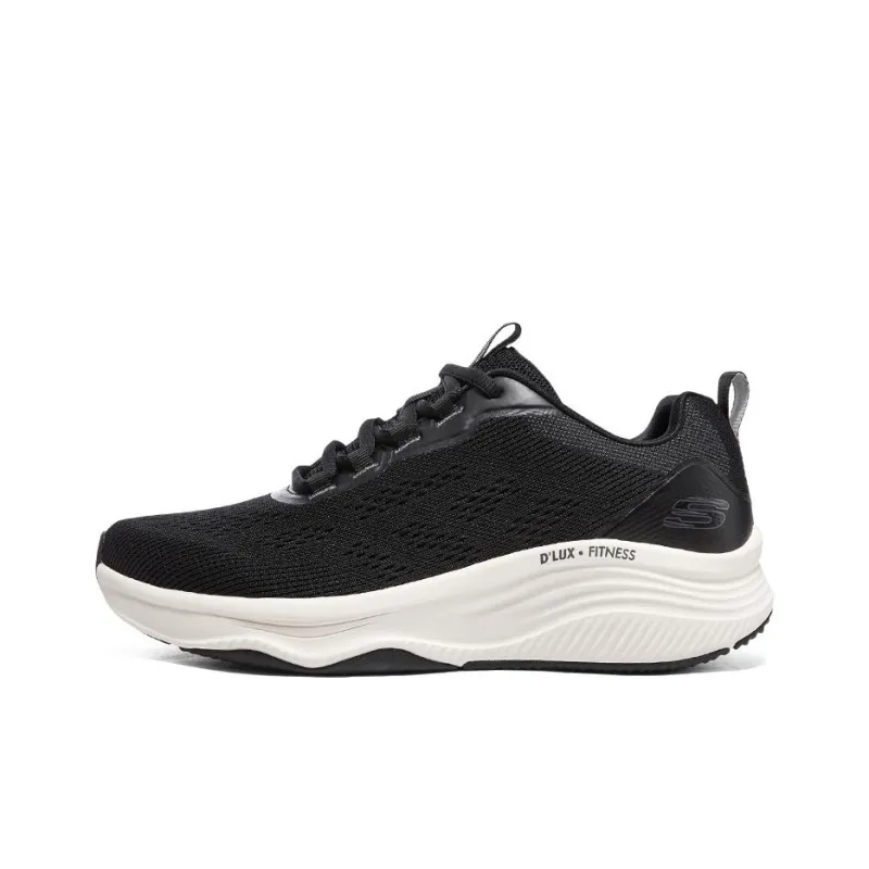Skechers D'lux Fitness Cushioning Anti Slip And Wear Resistant Low Top Casual Running Shoes Men's Black White-0