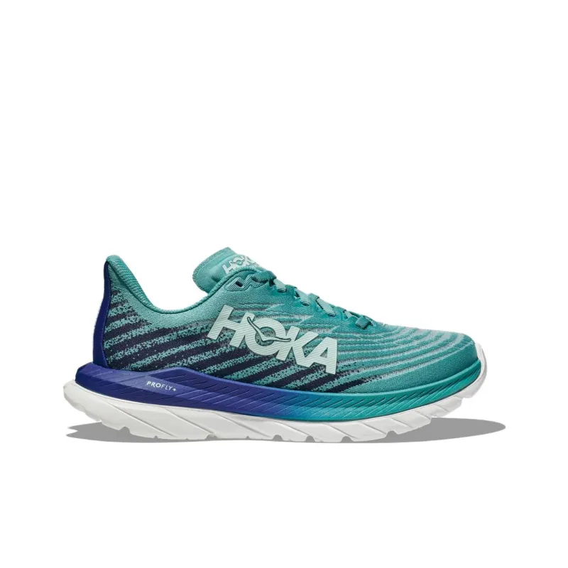 HOKA ONE ONE Mach 5 Anti Slip Wear Resistant Low Top Running Shoes Women's Cyan-1