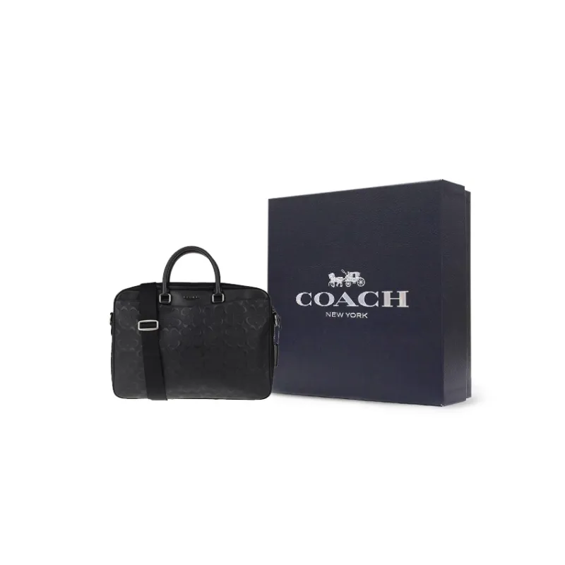 COACH Beckett Cow Leather Shoulder Bag Crossbody Bag Handbag Regular Men's Black-6