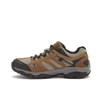 HI-TEC Ravus Slip-Resistant Low-Top Outdoor Shoes Men's Brown Gray
