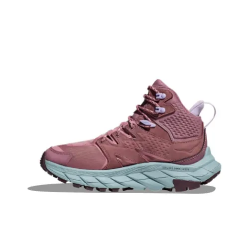 HOKA ONE ONE Anacapa GTX Slip-Resistant High-Top Outdoor Shoes Women's Red Blue