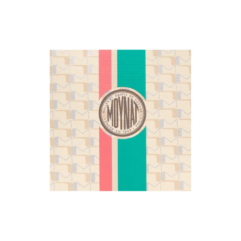 Moynat Canvas 1920 Canvas Clutch Women's Ecru/Green/Pink-1