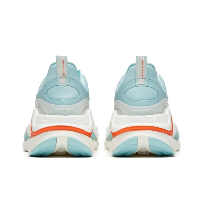 Anta Running Collection Anti-Slip Wear-Resistant Low-Top Running Shoes Men's Cyan White Orange-3