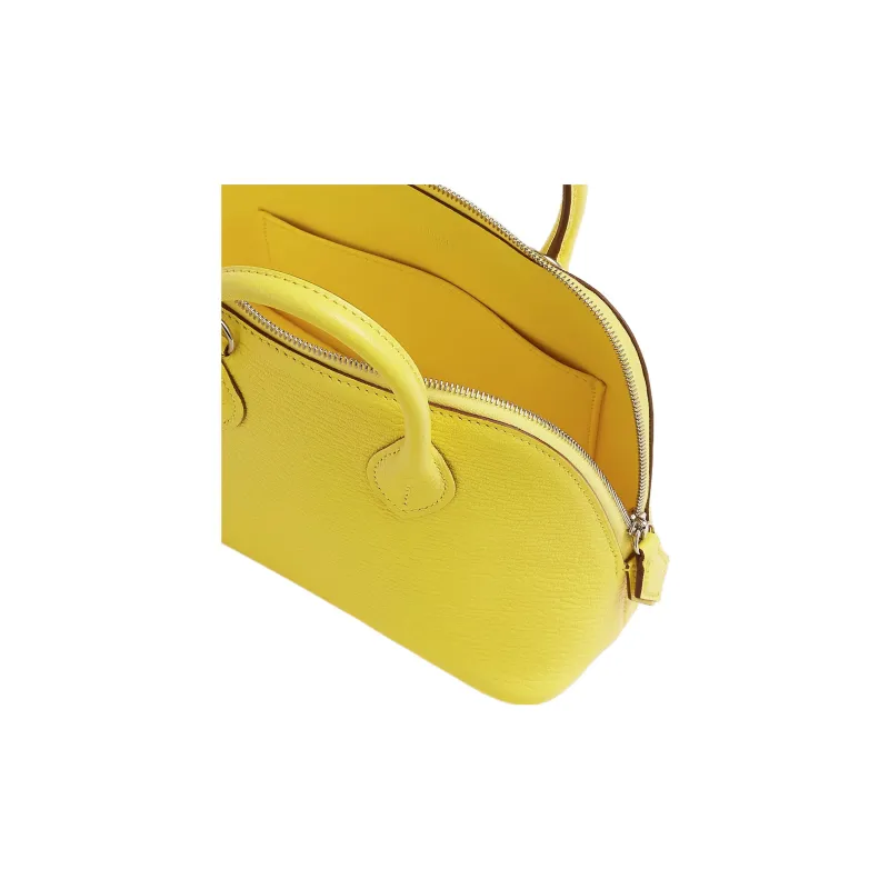 HERMES Bolide Mysore Goat Skin Bowling Bag Shoulder Bag Crossbody Bag Handbag Mini Women's Citron Lemon Yellow-3