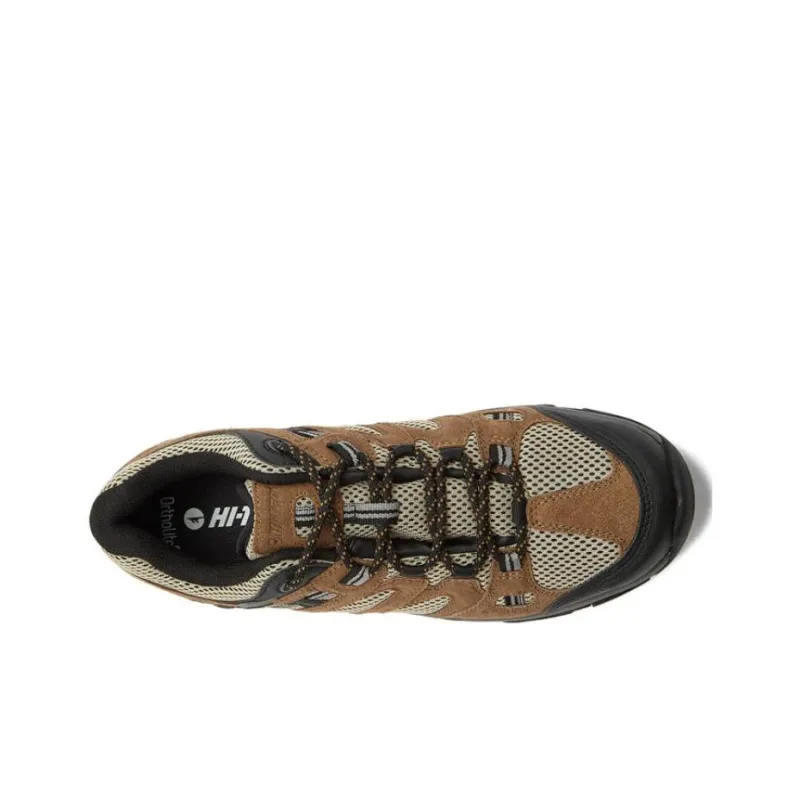HI-TEC Ravus Slip-Resistant Low-Top Outdoor Shoes Men's Brown Gray-3