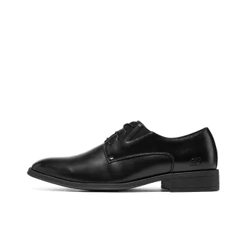 Skechers Larken Leather Formal Shoes 'Black'