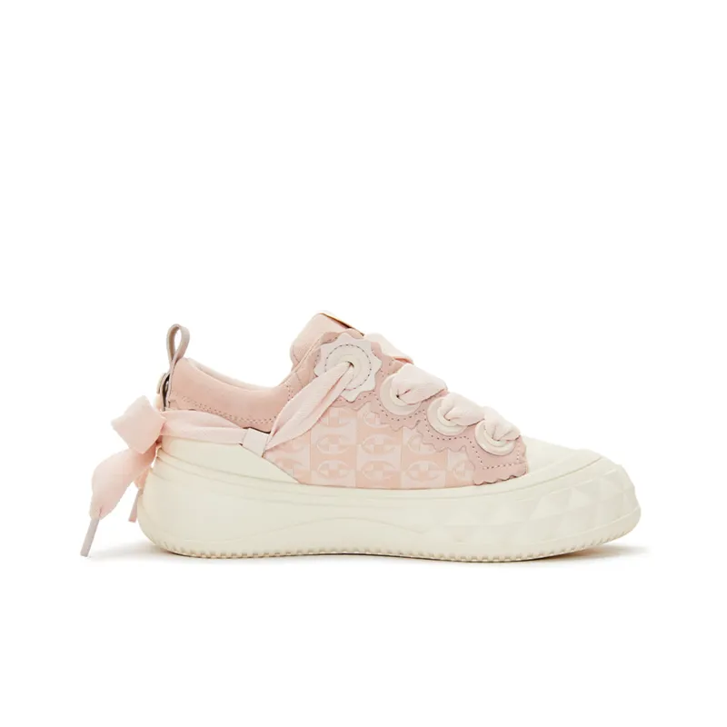 Champion Low Top Skateboard Shoes Women's Pink-1