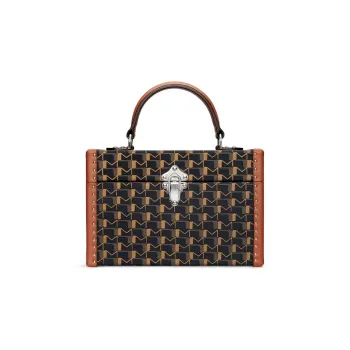 Moynat Canvas 1920 Collection With Calfskin Trim Shoulder Bag Crossbody Bag Handbag Women's Brown