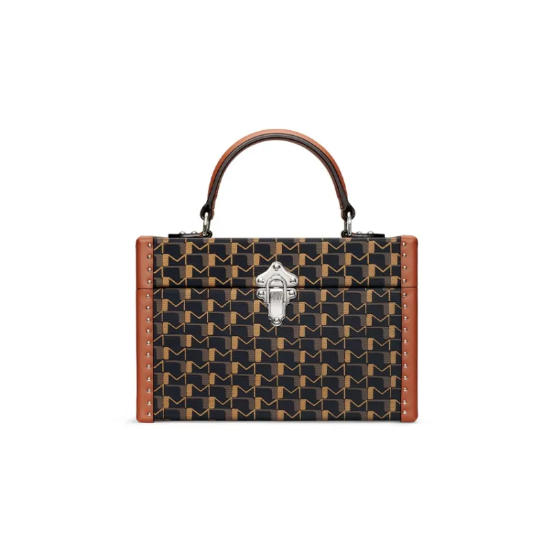 Moynat Canvas 1920 Collection With Calfskin Trim Shoulder Bag Crossbody Bag Handbag Women's Brown-0