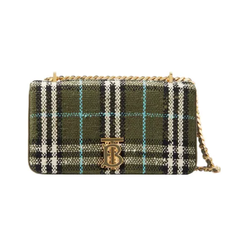 Burberry Terry Cloth Shoulder Bag Crossbody Bag Small Size Women's Olive Green