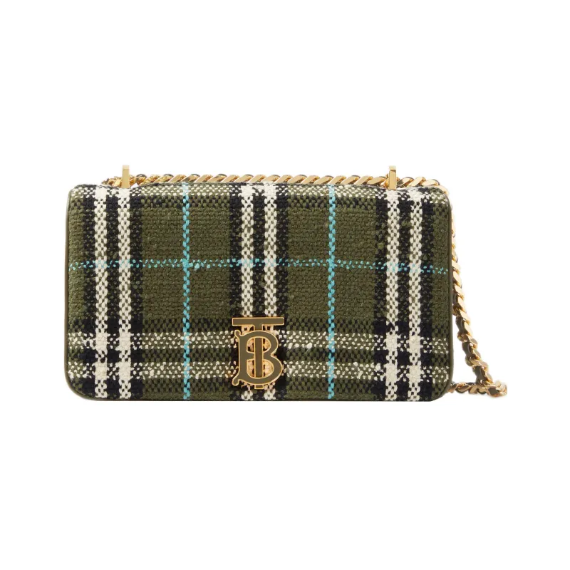 Burberry Terry Cloth Shoulder Bag, Crossbody Bag Trumpets Women's Olive Green-0