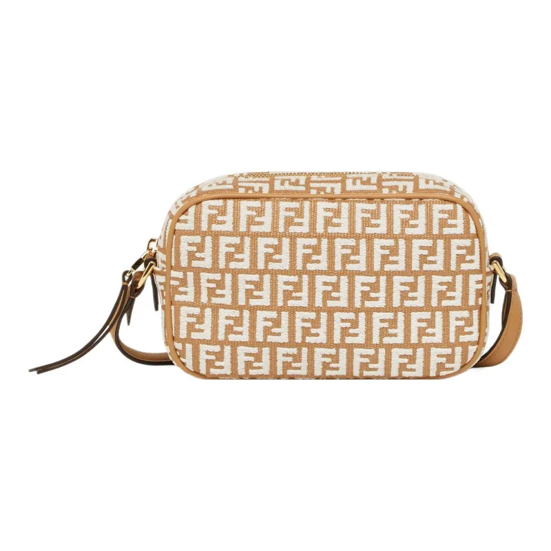 FENDI Raffia Camera Bag, Shoulder Bag, Crossbody Bag Mini Women's White-2