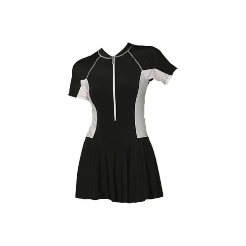LEACCO Swimming Sets Polyamide Polyester Elastane Pool Women's Black