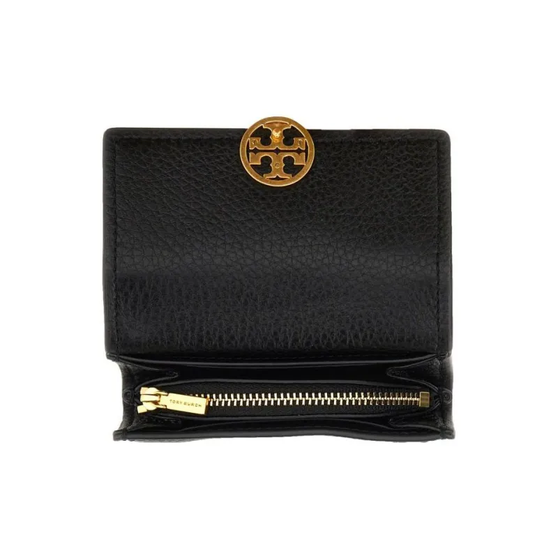TORY BURCH Cow Leather Wallet Medium Size Women's Black-4