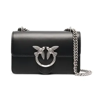 PINKO Calfskin Crossbody Bag, Shoulder Bag Women's Black