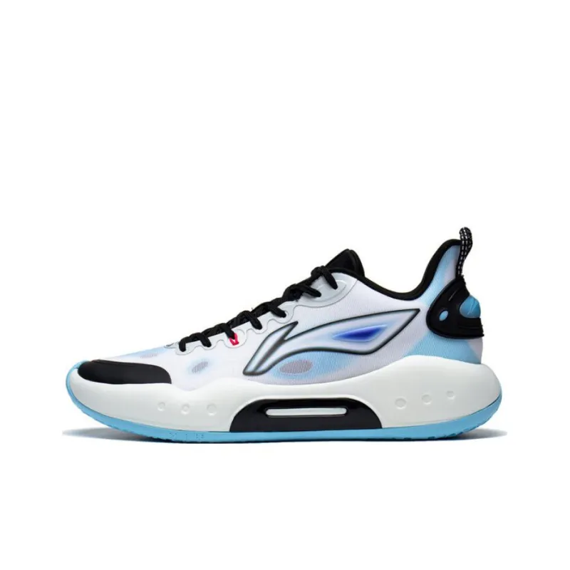 LiNing YuShuai Team Cushioned Slip Resistant Low Top Basketball Shoes Men's White Black-0