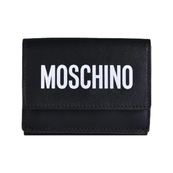 MOSCHINO Calfskin Wallet Men's Black