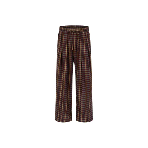 Shizuka Umi Casual Pants Men Plaid