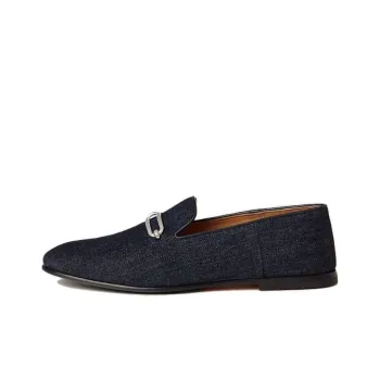 HERMES Gentleman Loafers Men's Blue