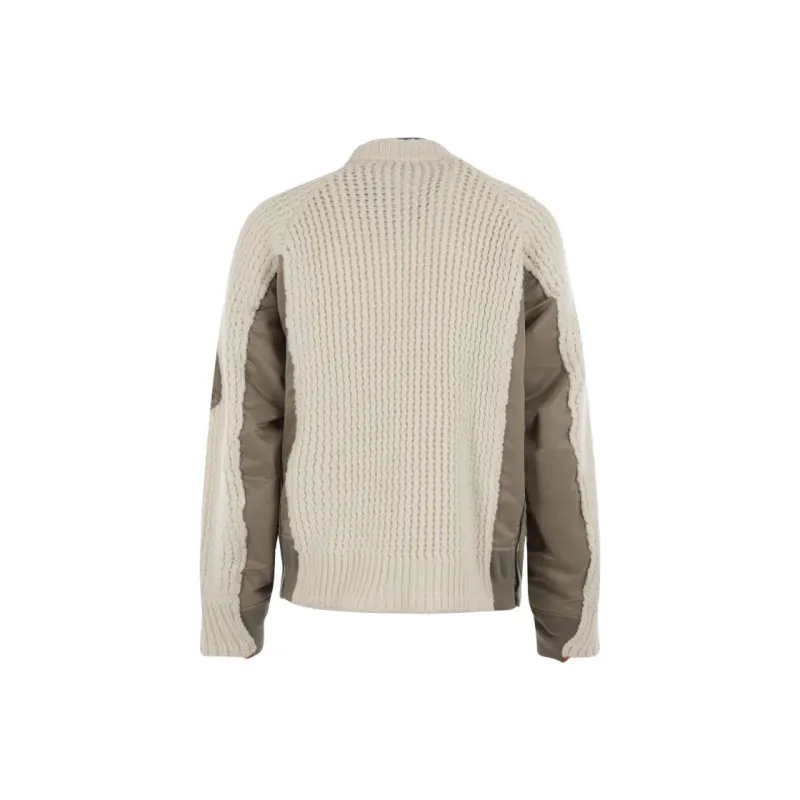 Sacai Waffle-knit High-neck Padded Jacket-2
