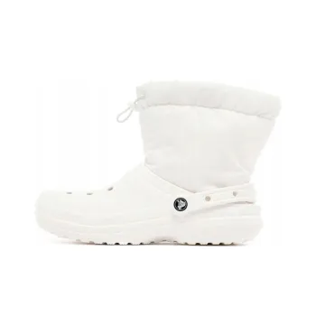 Crocs Classic Lined Neo Puff Boots 'White' Women's