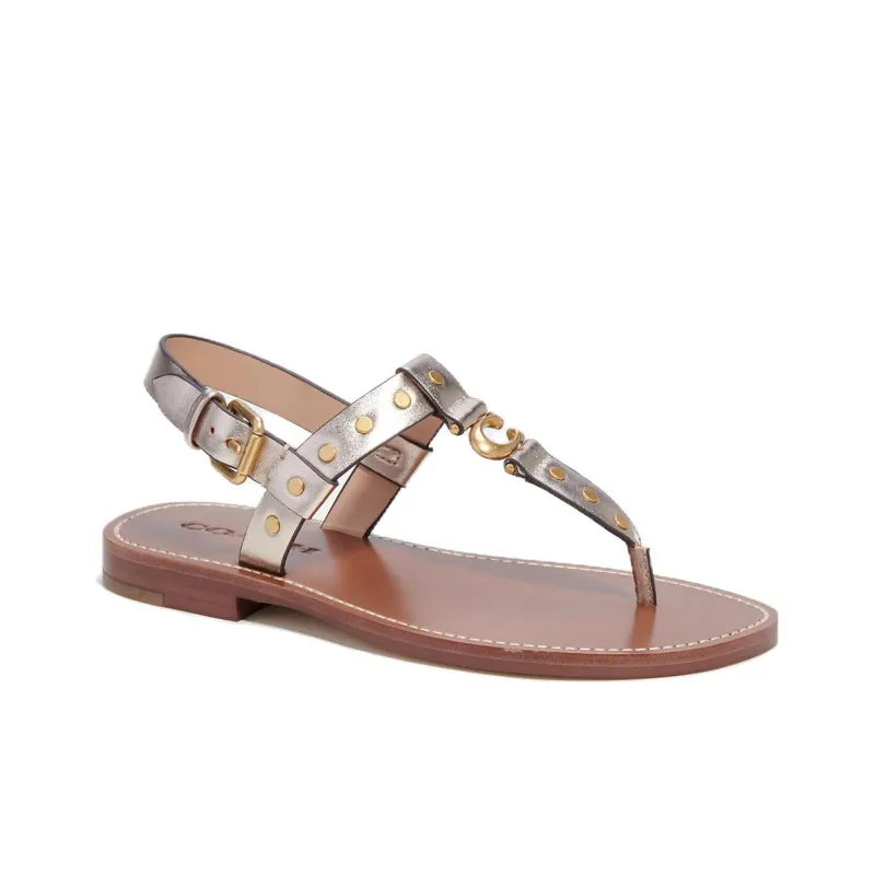 COACH Hailee Flip Flops Women's Brown-1