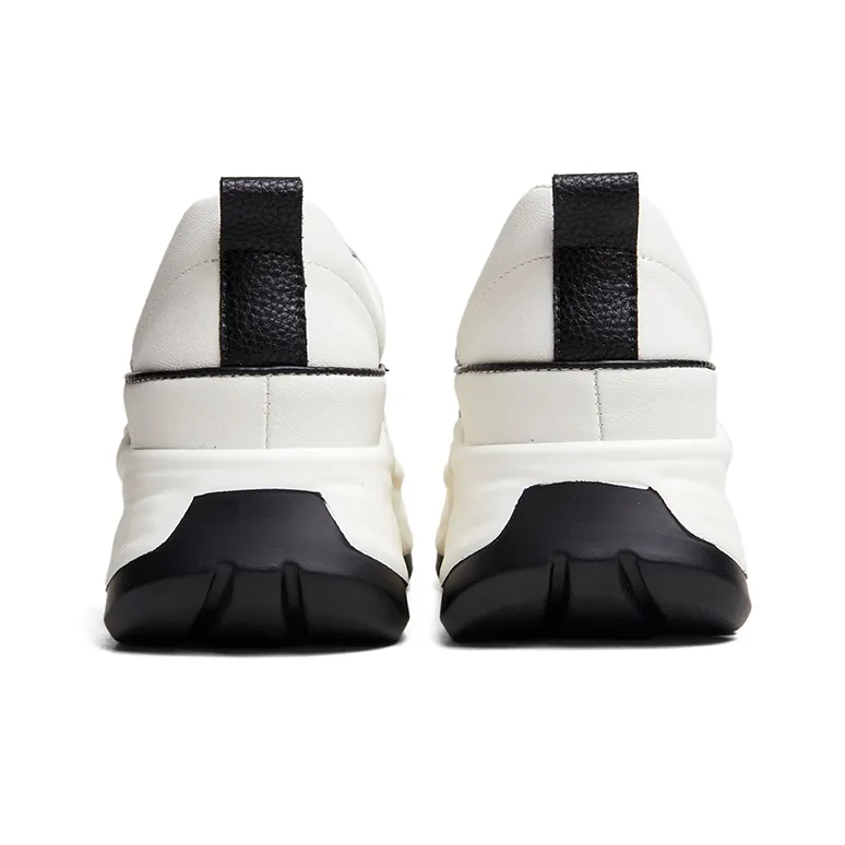 ACESC Low Top Skateboard Shoes 5cm Women's Beige Black-3