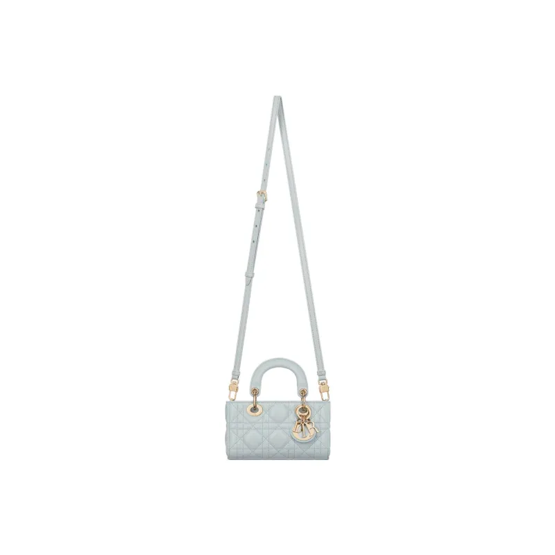 DIOR Lady D-JOY Sheepskin Shoulder Bag Crossbody Bag Handbag Extra Mini Women's Lake Blue-2