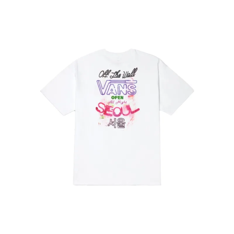 Vans Set in Sleeve T Shirt Unisex White-1