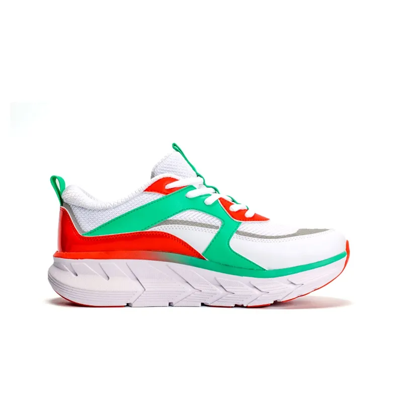 KOOLARA Cushioning Anti-Slip And Wear-Resistant Coverage Low-Top Running Shoes Women's White Green Orange-1